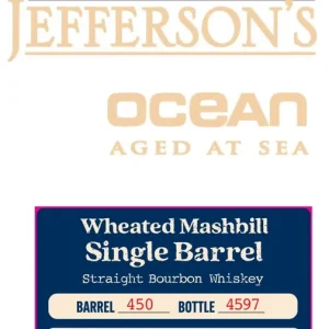 Jefferson’s Ocean Aged at Sea Voyage 29 Wheated Single Barrel Bourbon New Release