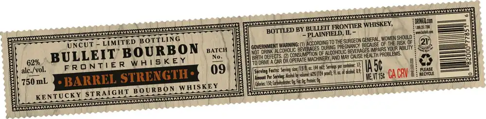 Secure Checkout Bulleit Bourbon Barrel Strength Batch 9