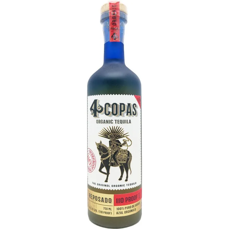 Fast Shipping 4 Copas Reposado Tequila 110 Proof 750ml