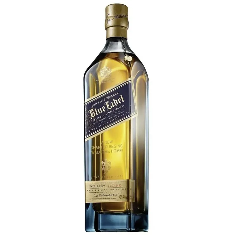 Johnnie Walker Blue Label 'Retirement is the Beginning' Engraved Bottle Secure Checkout
