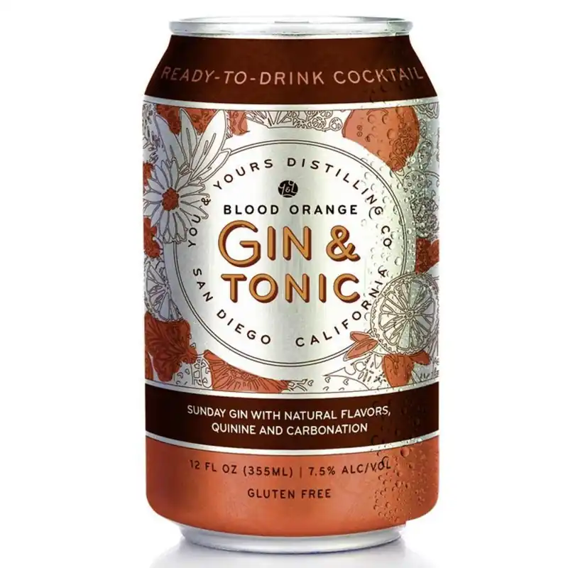 Brand New You & Yours Distilling Blood Orange Gin & Tonic 4PK