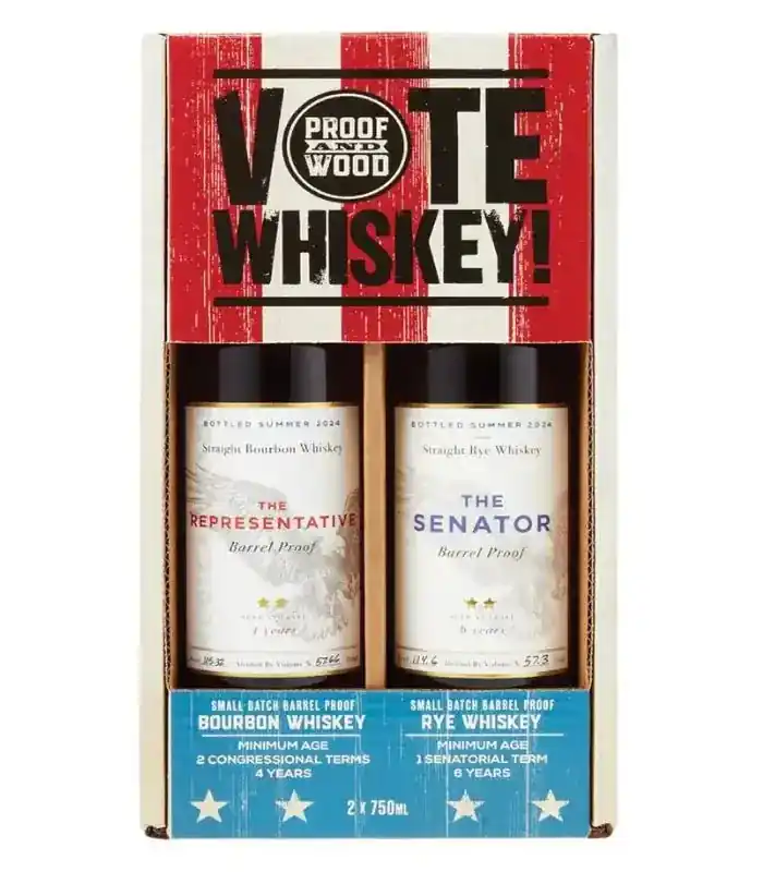 Bulk Order Proof And Wood Vote Whiskey Gift Set Bundle