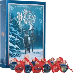 World Whiskey Society Best Holiday Wishes Bourbon Ball Ornament Gift Set Worldwide Shipping