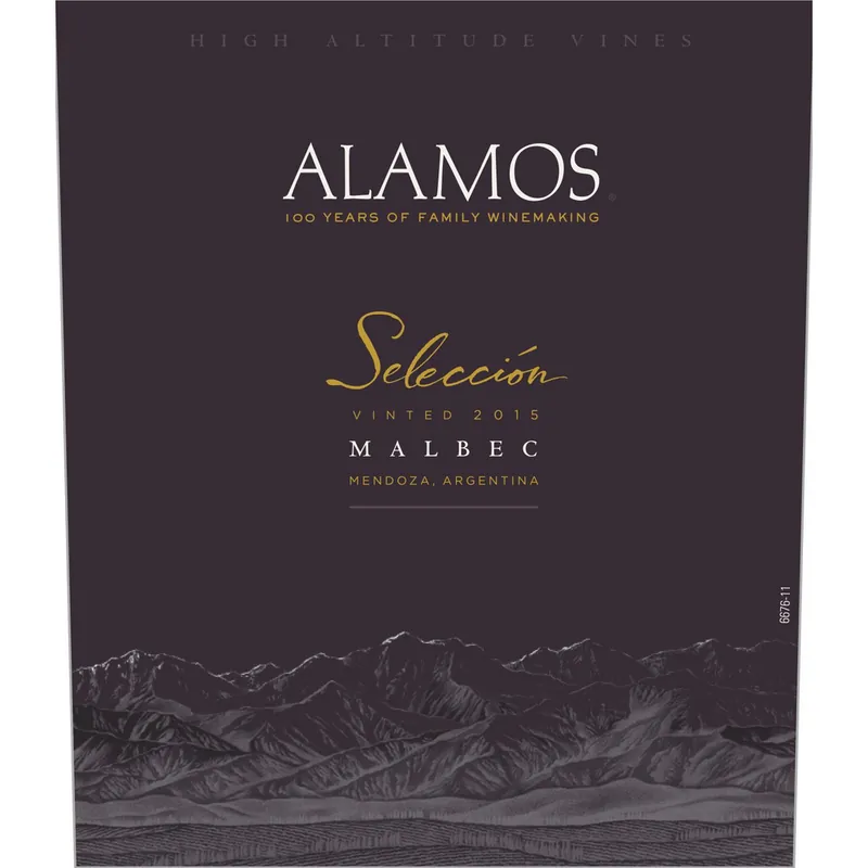 Alamos Seleccion Mendoza Argentina Malbec 750ml In Demand