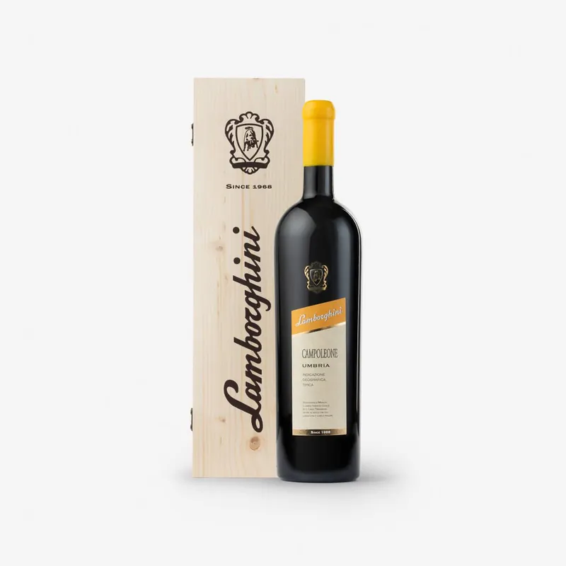 Best Price Lamborghini: Campoleone Umbria Rosso with Wooden Gift Box (1500ml)