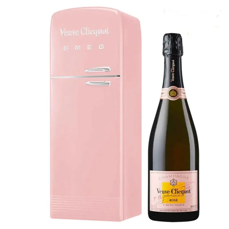 Veuve Clicquot Brut Rose with Smeg Fridge Gift Box Certified