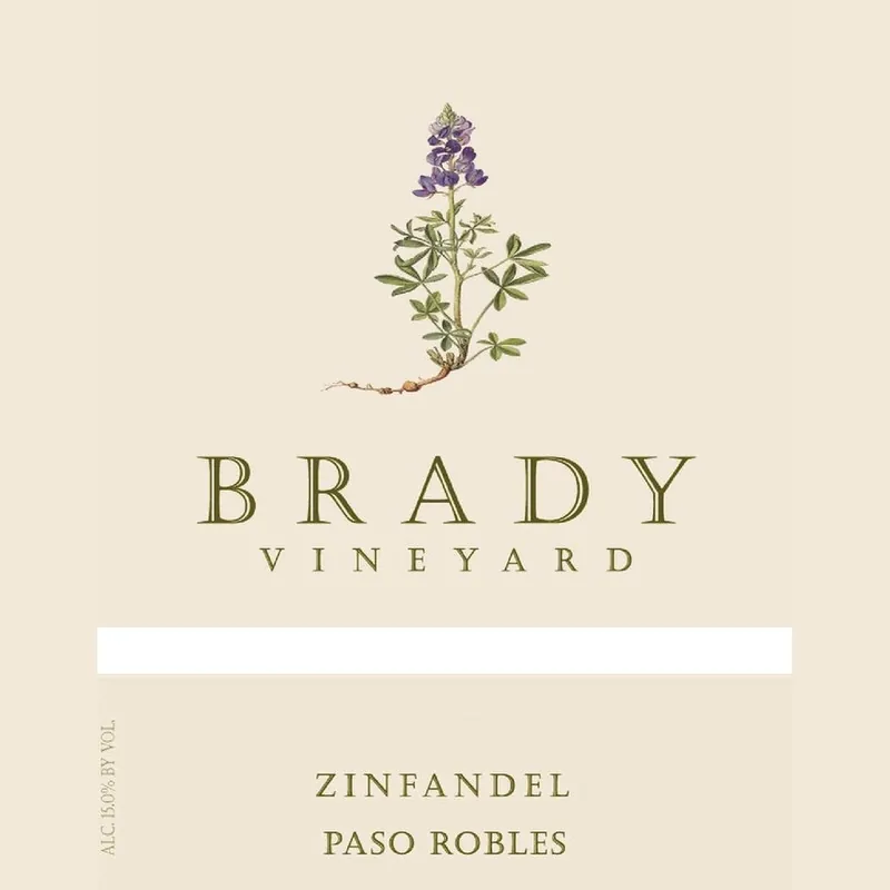 While Supplies Last Brady Vineyard Paso Robles Zinfandel