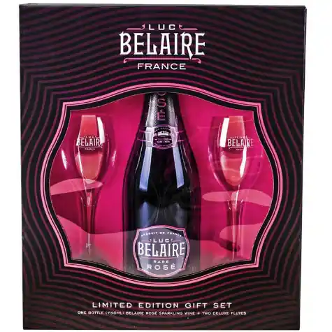 Luc Belaire Rare RoseGift Set With Two Flutes Limited Time